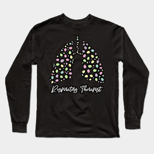 Respiratory Therapist Easter Bunny Lung Egg Happy Easter RT Long Sleeve T-Shirt